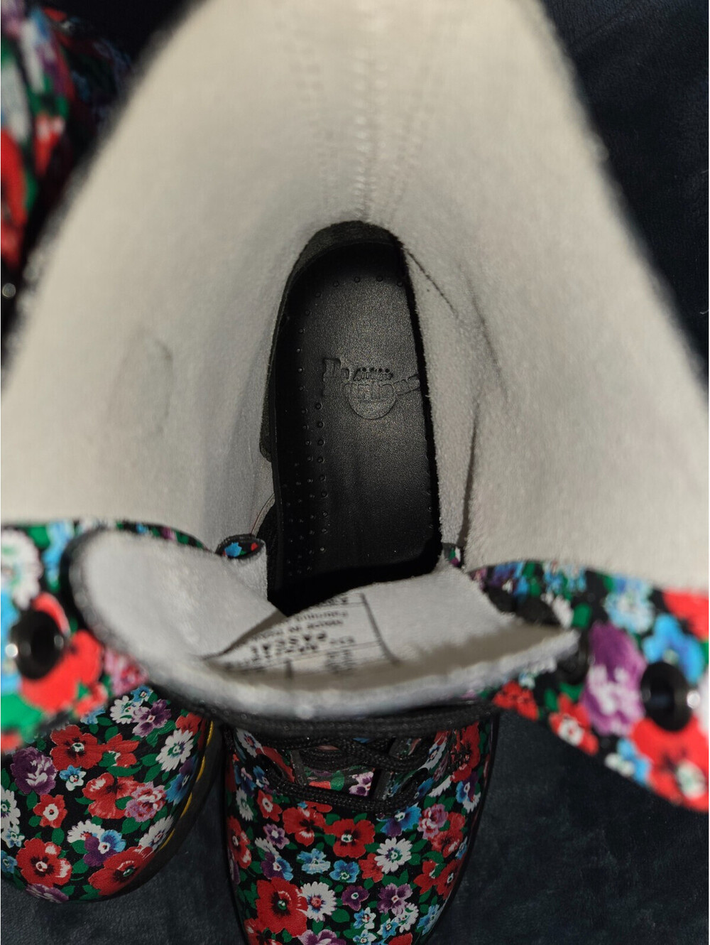 Dr Martens Pascal Boots Womens 8 Floral Wanderlust Black Flower Lace Up 1460 - Picture 7 of 8